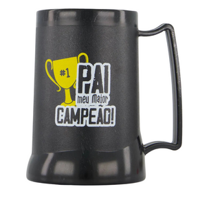 Caneca Gel do Alvinegro Pai Campeão Preta