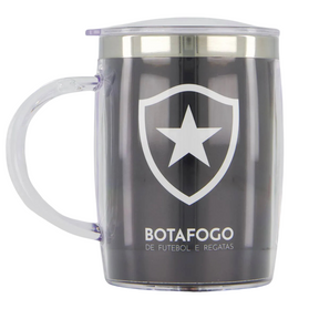 Caneca Plástica Inox do Alvinegro 350ML Preta