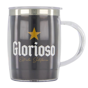 Caneca Plástica Inox do Alvinegro 350ML Preta