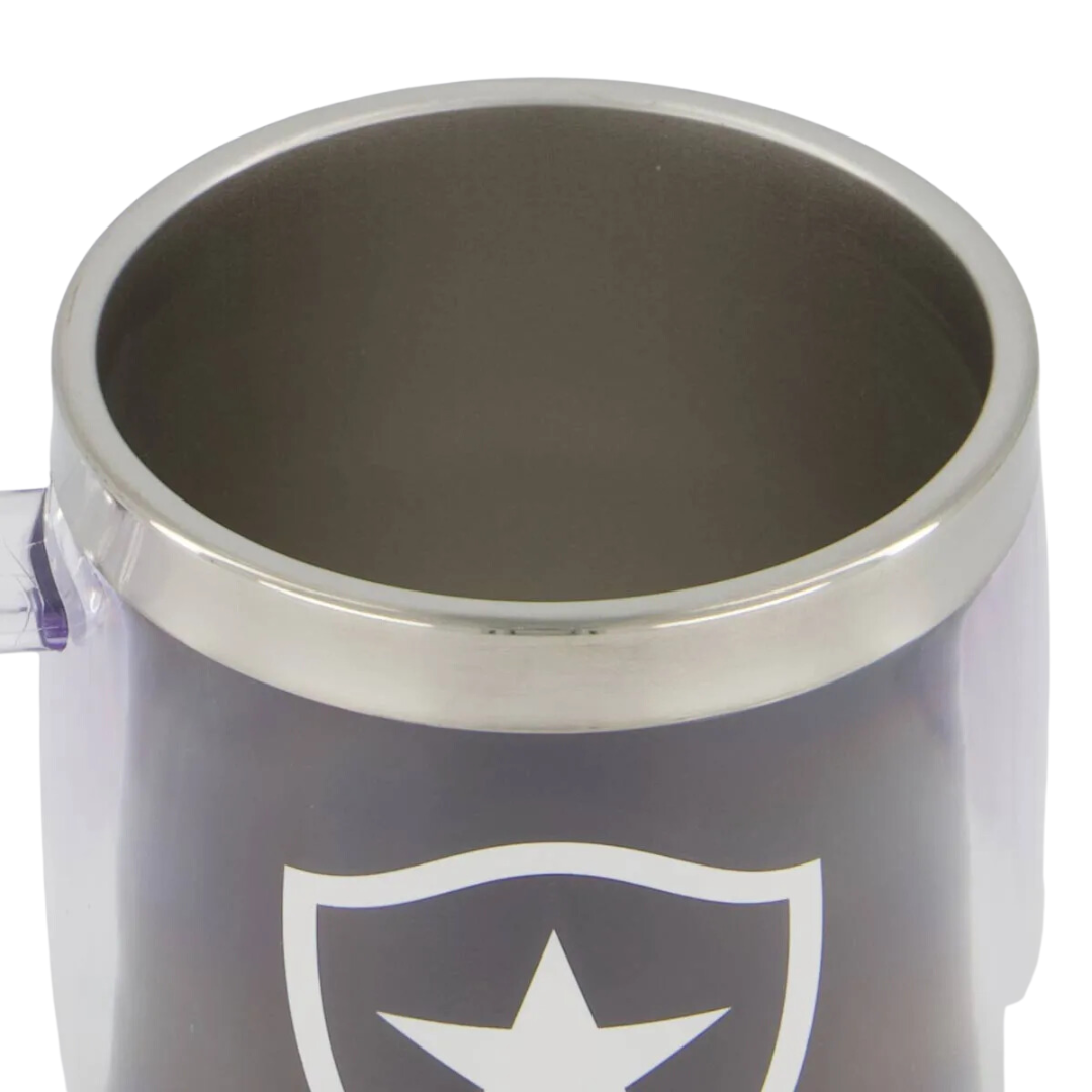 Caneca Plástica Inox do Alvinegro 350ML Preta