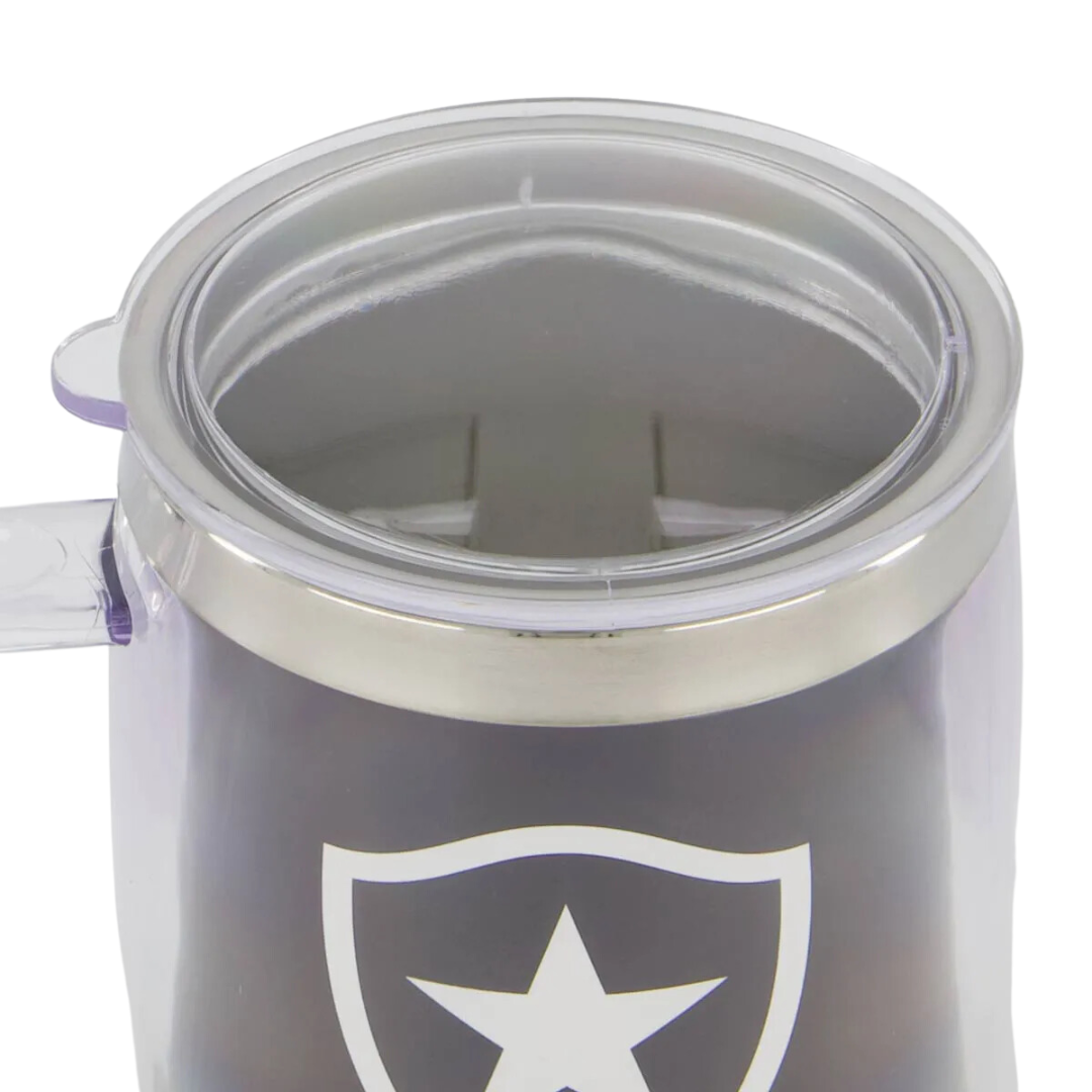 Caneca Plástica Inox do Alvinegro 350ML Preta